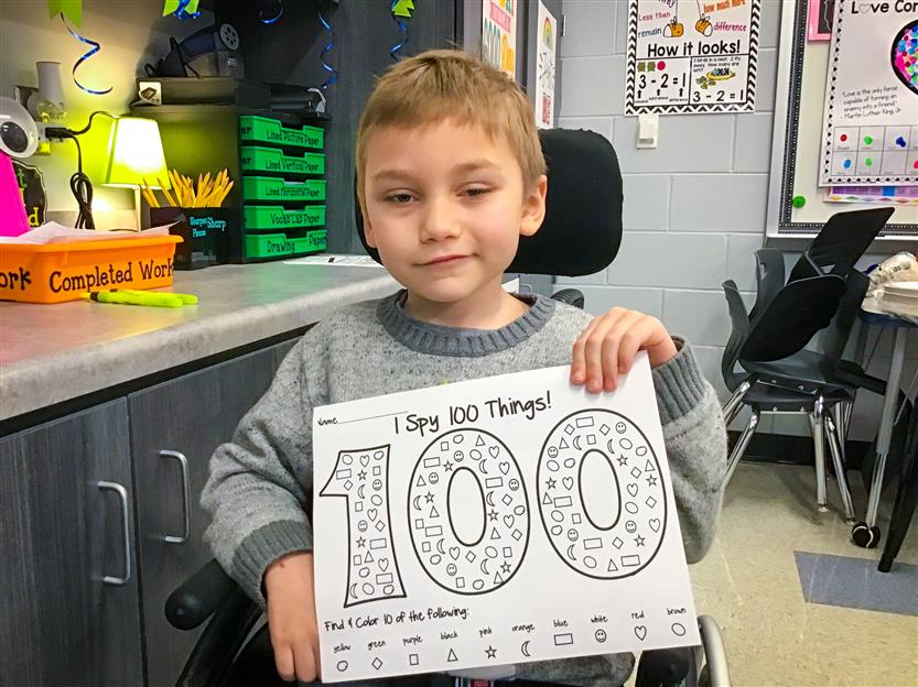 Students celebrate the 100th day of school